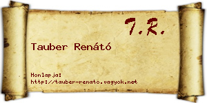 Tauber Renátó névjegykártya